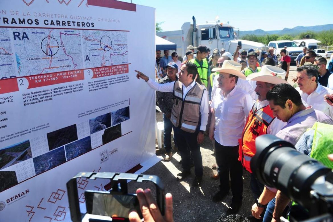 Inician obras de modernización de la carretera Guaymas-Chihuahua