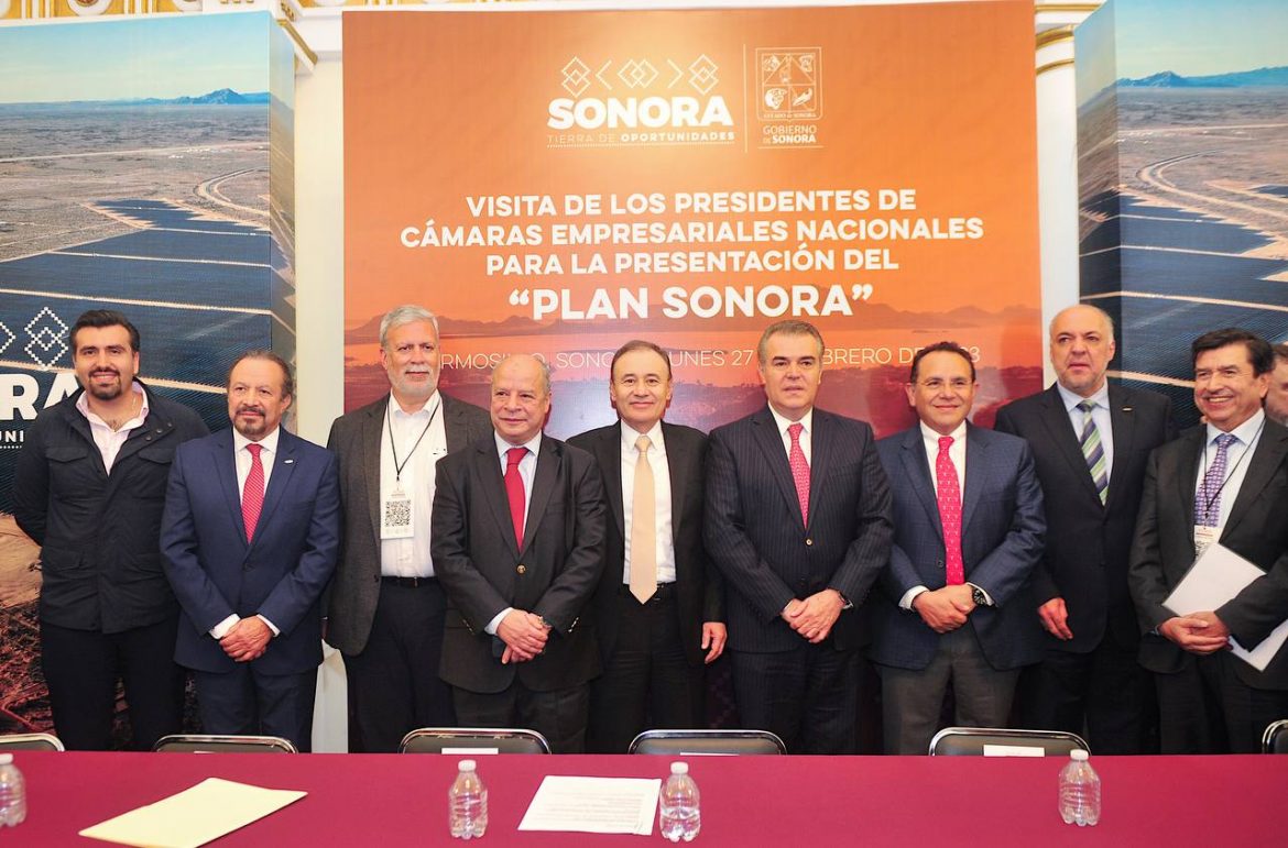 Presenta gobernador Alfonso Durazo el Plan Sonora a líderes de cámaras empresariales nacionales