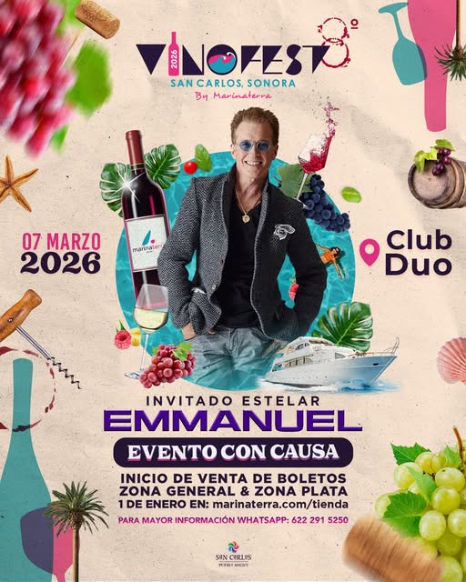 Anuncian Vino Fest 2026 en San Carlos .