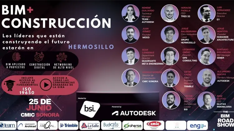 Hermosillo será sede de The BIM Road Show 2026